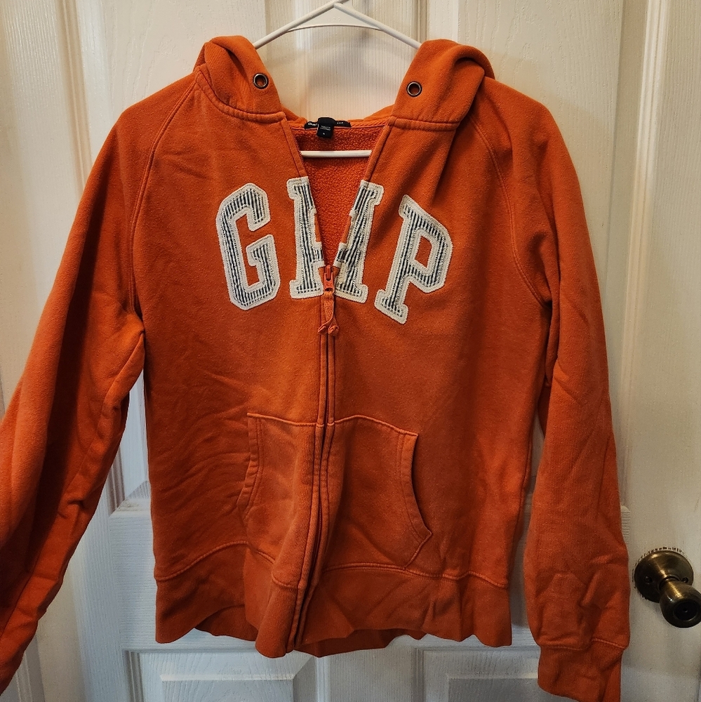 GAP Orange Zip-up Hoodie